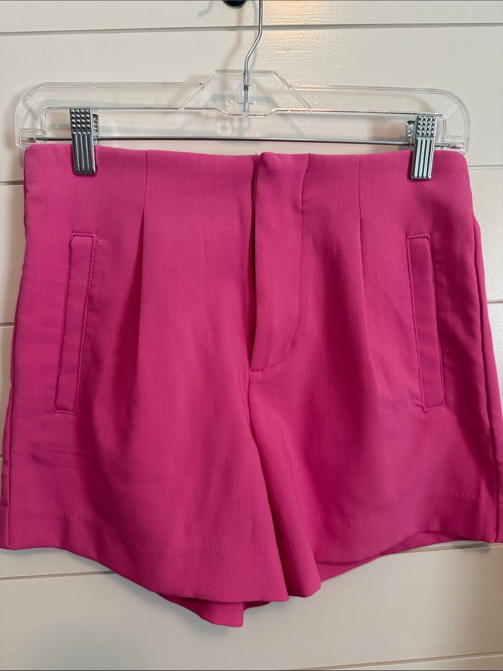 Women’s High-Waist Pink Tailored Shorts